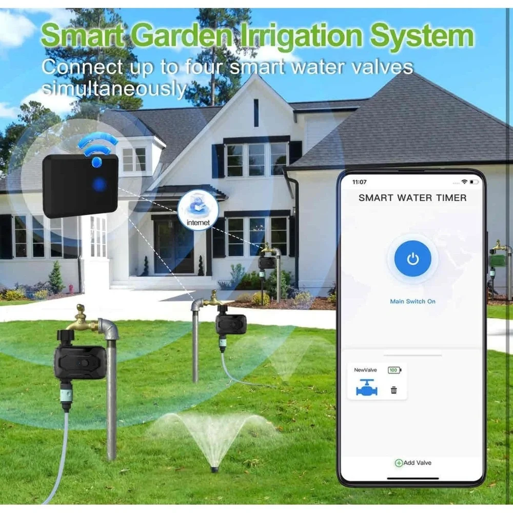 Smart Water Hose Timer App Control Multi Scene Watering System